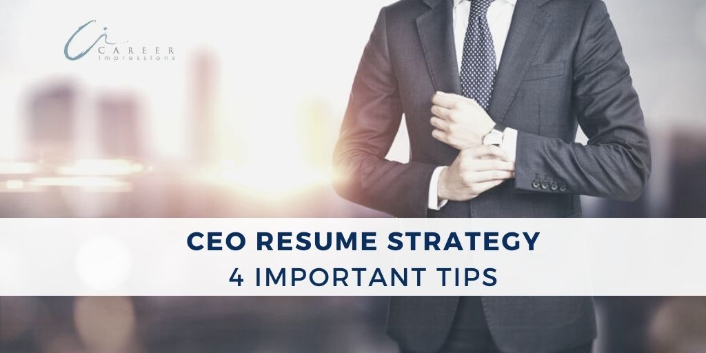CEO Resume Strategy. Executive in Suit
