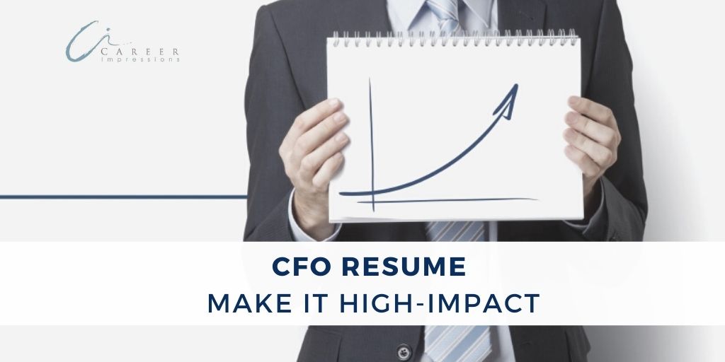 CFO resume.  The head is holding a diagram