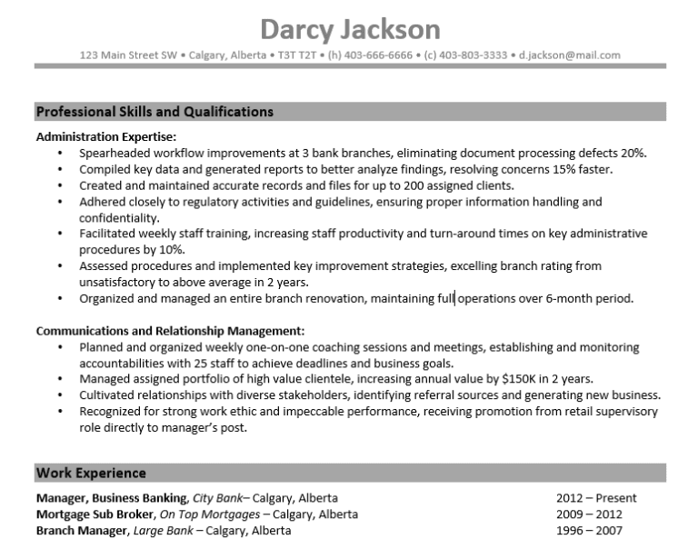Unveiling the Power of the Combination - Functional Resume Format 768x615