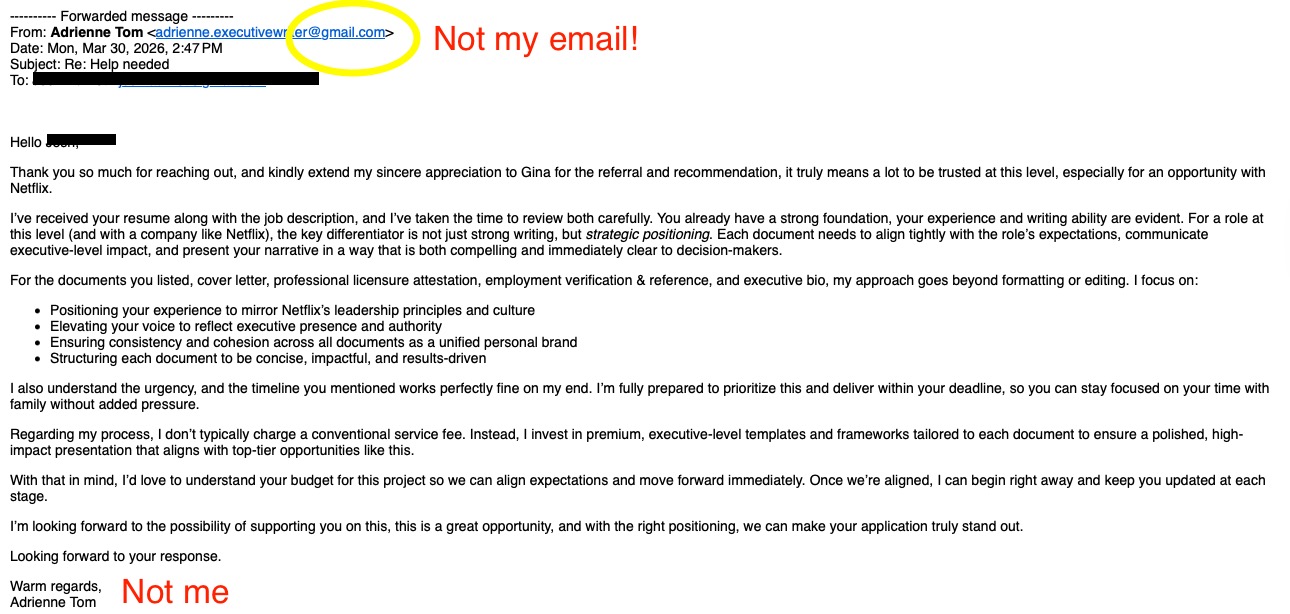 Job Scam Alert